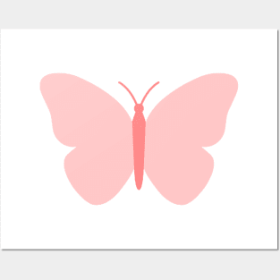 Pink Butterfly Posters and Art